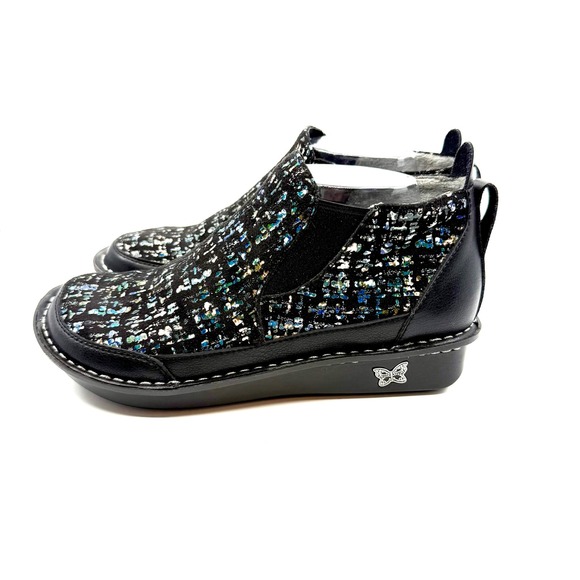 Alegria Nell Winter Tweed PG Lite Women's Ankle Boots Black Size 37 US 7-7.5 - Picture 1 of 11